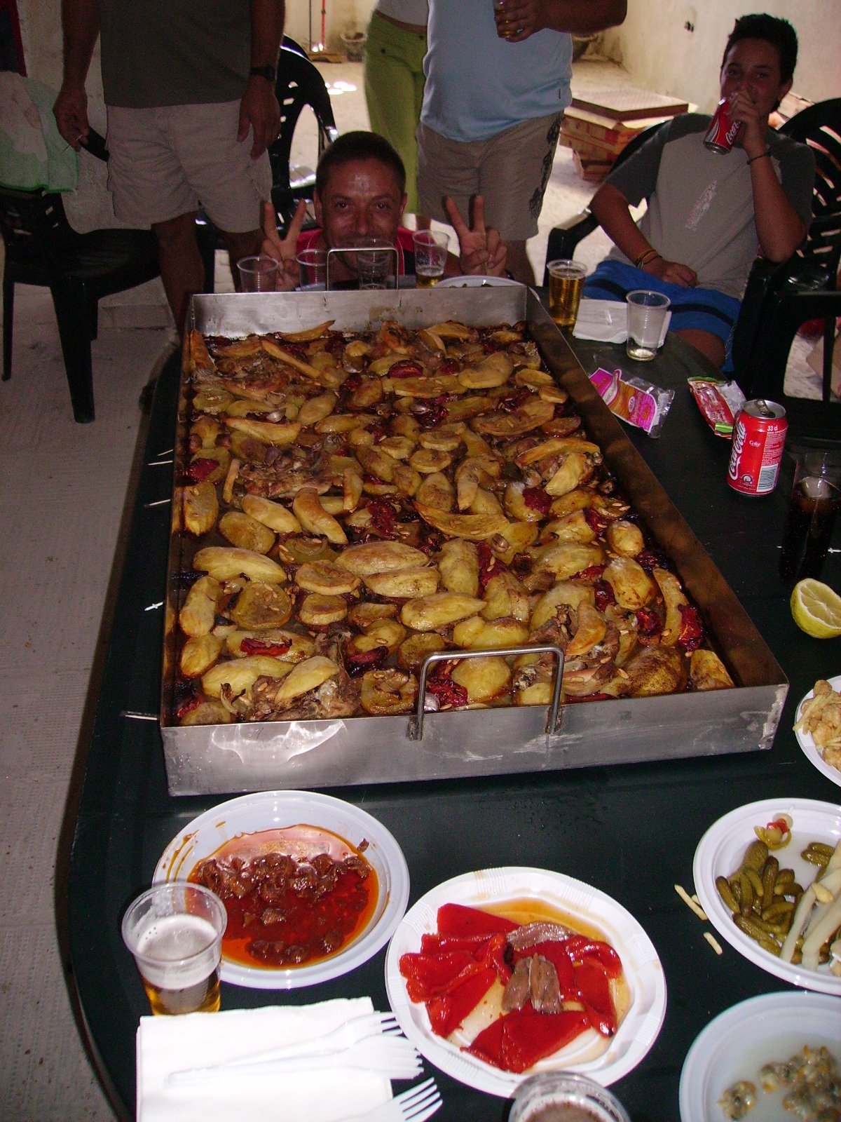 Tray of chicken straight from the bread oven